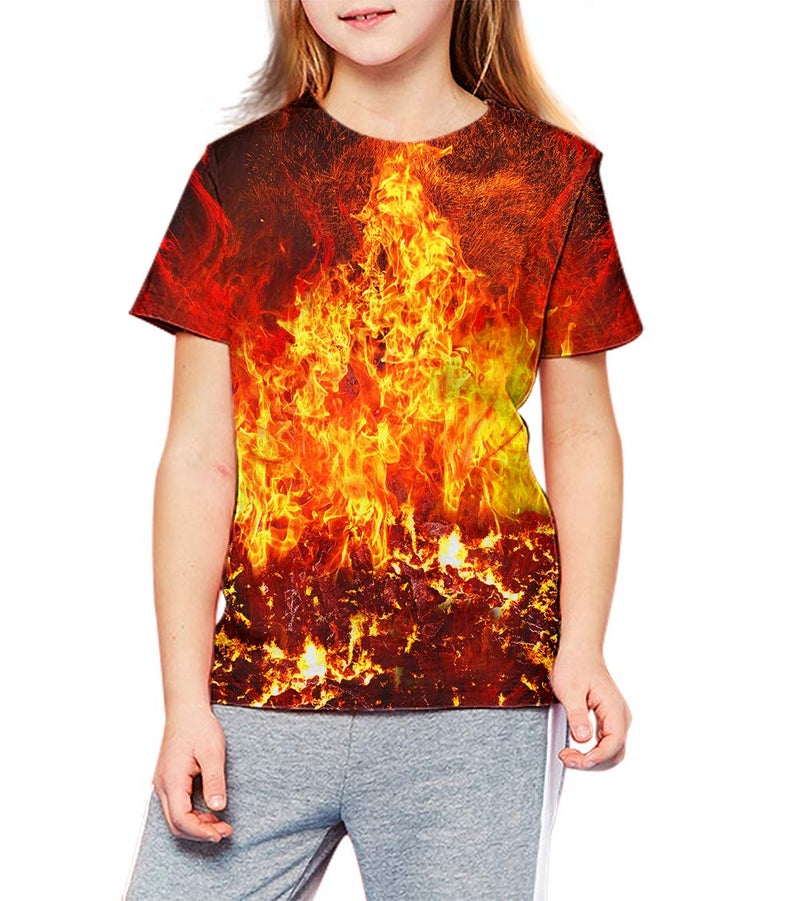 LAIDIPAS T-Shirts for Kid Cool Short Sleeve Tees Boys Girls Summer Casual Shirts Neon Graphic Tees for Youth 8-10 Years - Image 4